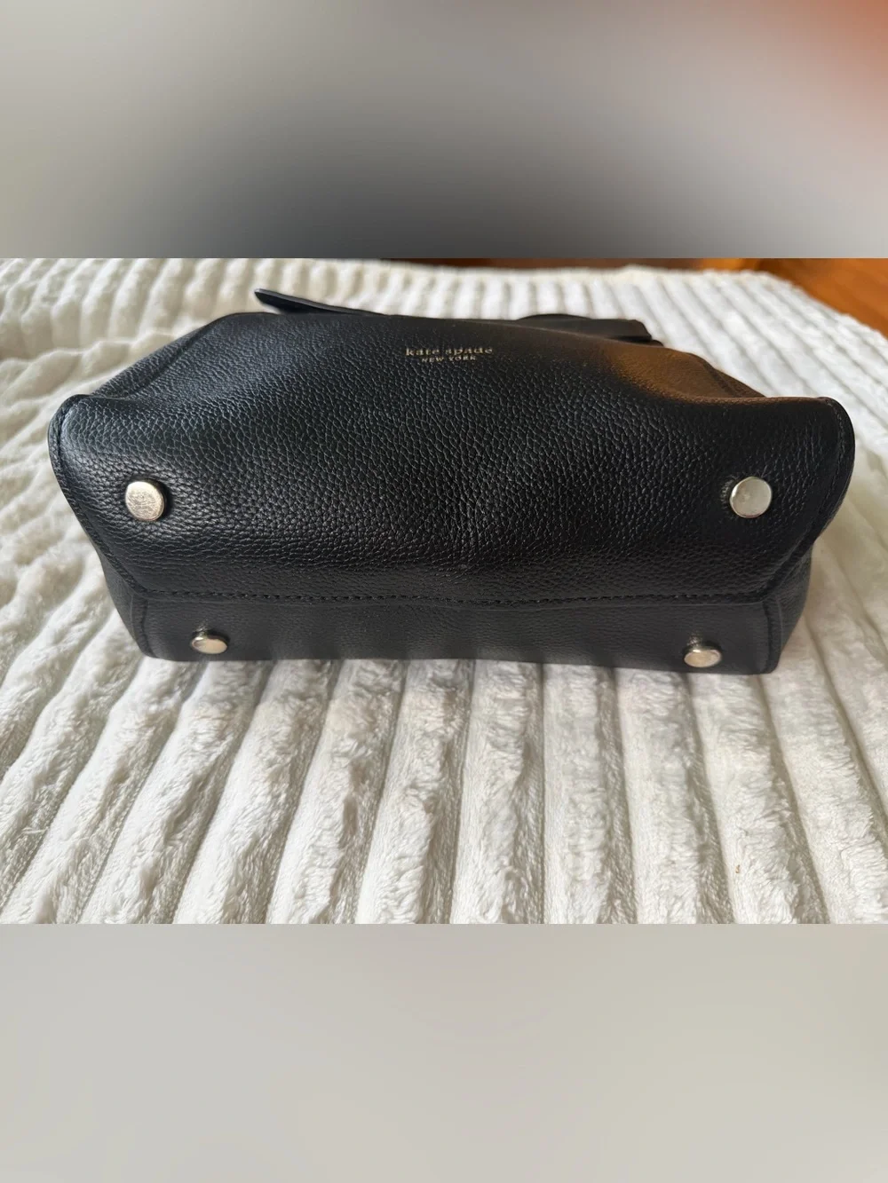 kate spade Black Pebbled Leather Backpack